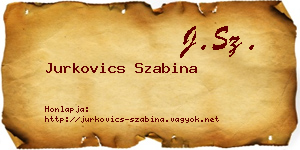 Jurkovics Szabina névjegykártya