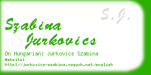 szabina jurkovics business card